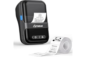 CLABEL Stampante Etichette Adesive, 220B Etichettatrice Etichette Adesive Bluetooth, Stampante Termica per Etichette personalizzati Compatibile con Android e iOS per casa vendita al dettaglio ufficio