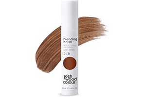 JOSH WOOD COLOUR Josh Wood Blending Brush (Light Brown) - Grey Root Touch Up Brush to Cover Regrowth in between Colouring - Instant Coverage - Temporary, washes out- Vegan (20ml)