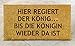 Produktbild 80 x 50 Fußmatte HIER REGIERT DER KÖNIG Fußabtreter Schmutzfangmatte Kokos Kokosmatte Türmatte Natur Abtreter eckig Einweihungsparty