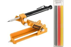 ‎DYNA-LIVING Dyna-Living Multifunktionales Anreißwerkzeug, Baubleistift Zimmermannsbleistift, Holzanreißwerkzeuge mit Nachfüllmine, konturenlehre Anreißwerkzeug mit feststeller