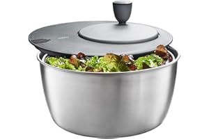 Gefu 28180 Rotare Salad Spinner, Plastic, Black/Silver