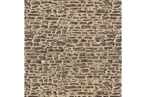 MyTinyWorld Miniatura per Casa delle Bambole Piccola Pietra Scura Parete Carta