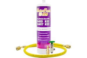 RALERTREIK Ralerfresh RS Kältemittel R410, R32, R407 und R22 Kühlmittel für Split-Klimaanlage (Flasche + Schlauch + Adapter)