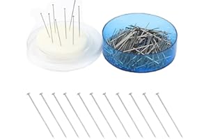 UCLEVER 200 Alfileres de Costura de 26mm, Rectos, de Acero Inoxidable, Plata