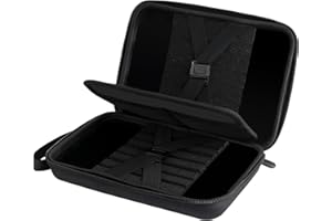 MIUUIPI Sac à fléchettes pour 12 fléchettes et autres accessoires de fléchettes, portable et durable, accessoire professionnel, Noir , Moderne