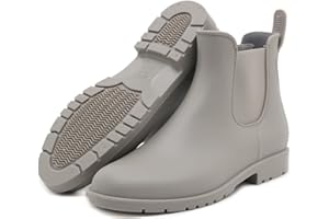 Yohoda Gummistiefel Damen Kurz Chelsea Boots Herren Wasserdicht Rutschfest Regenstiefel Mode Gummistiefeletten Gr. 35-43