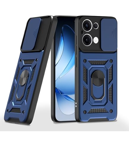 COMAKU Hoesje Voor Oppo Reno 8 5G - Met Ringhouder/standaard, Magnetisch Voor Autohouder, Schokbestendig PC+TPU, Geel