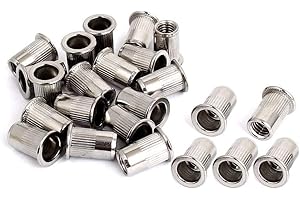 WOOPAIS 50pcs M4 Rivet Nut Stainless Steel Rivet Nuts Threaded Insert Nutsert Rivnuts M4-0.7