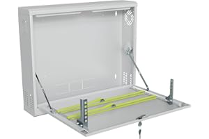 Stalflex CCTV Cabinet 19 inch 2U 130mm - Network Cabinet Made of Heavy Duty Metal - computer & server racks - Wall Mount Rack with Lockable Enclosure