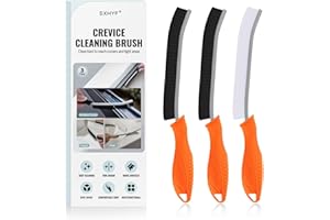 Sxhyf Brosse Nettoyage, Brosse De Nettoyage des Interstices, Brosse Joint Carrelage, Outils Ménagers pour La Cuisine, La Salle De Bain Et Le Véhicule (Orange)