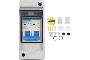 2P 32A 1000V DC kretsbrytare, 6KA IP65 vattentät DC-isolatoromkopplare solfrånkopplingsbrytare för solpanel PV-system