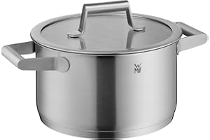 WMF Comfort Line Kochtopf Induktion Fleischtopf 20cm Hoch Pentola a induzione 3,3 l, Coperchio in Vetro, Acciaio Inox Cromargan Opaco, Scalata, Non Rivestita, 18/10 opacizzato