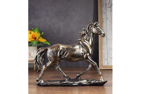 JXCBXJ Sculpture de Cheval,Statuette de Cheval en résine, décoration animalière,Sculpture décorative, pour la Maison, Le Bureau, Cadeau de décoration.