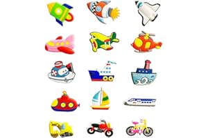 VLOOK Refrigerator Magnets for Toddlers - Cartoon Vehicle Cute Magnets for Baby & Kids
