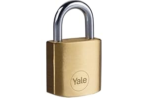 YALE SECURITY Yale Y110B/25/113/1 - Cadenas Boron en laiton 25 mm, anse acier, 3 clés - Pour Casier Scolaire Ecole, Vestiaire de Sport, Boîte à Outils, Armoire