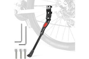 ARIEL-GXR Caballete Bicicleta 20"-26", Pata de Cabra Bicicleta, Soporte Ajustable del Retroceso con pie Goma Antideslizante, para Bicicleta de Montaña, Bicicleta Eléctrica o Bicicleta de Carretera