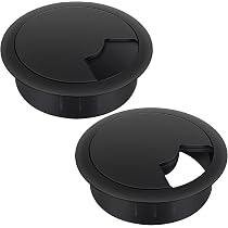 10 Stück Kabeltüllen Für Computertisch – 60 Mm Schwarze Kunststoff-Stöpsel, Perfekt Für Kabelmanagement