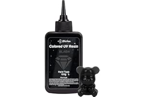 JDiction UV Resin Black, 100g Coloured UV Resin Odorless and Hard UV Resins Kit for Jewelry Making, Colored Resins Casting and Coating, Crafts and Decoration