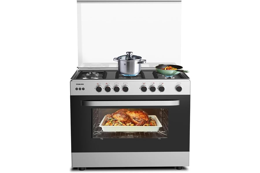 Nikai 90x60cm 5 Burner Freestanding Gas Cooking Range