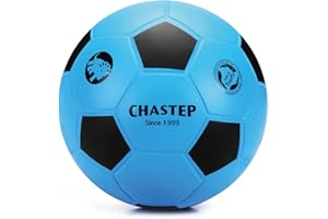 Chastep 8" Foam Soccer Ball Schaumstoffball Perfekt für Kinder oder Anfänger. Spielen und trainieren Sie Soft Kick & Safe (Blau/Schwarz)