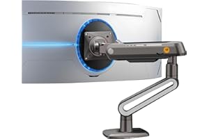 NB Ergonomic Braccio per monitor piatti/ultrawide/curvi da 27 a 50 pollici, supporto resistente fino a 18 kg, VESA 75/100 mm, montaggio monitor J6