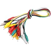 ApTechDeals PZIN14013619 Imported 10 Pieces 50cm Double Ended Crocodile Clips Cable Alligator Clips Wire Testing