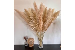 XCMVCN 15 Stück 100cm Pampasgras Groß, Natürliche & Flauschige Trockenblumenstrauß Pampasgras XXL, für Boho-Wohnkultur, Wanddekoration, Tisch, Hochzeits, Schlafzimmer
