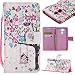 Produktbild Honor 6C Hülle, Honor 6C Ledertasche, Anlike Brieftasche Schutzhülle PU Leder Flip Hülle Wallet Case Tasche Cover Handytasche Schutzhülle Handy Zubehör [Frau und Katzen geprägte Serie] Lederhülle Handyhülle mit Bookstyle mit Standfunktion Kredit Kartenfach für Huawei Honor 6C / Huawei Enjoy 6S - Baum und Vogel