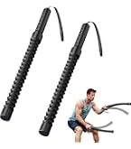 POWRX Corde D’Entraînement Battle Rope 38 Mm 12 M – Avec Housse, Pour Musculation, Cross Training Et Fitness Complet