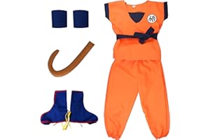 Maryparty Son Goku Costume for Kids Adults Cosplay Dragon Costume Training Suit for Halloween Carnival Cosplay
