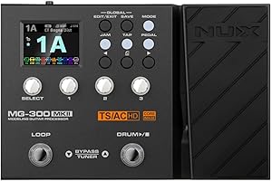 NUX MG-300 MKII Multi-Effektpedal, 36 IRs, 27 A, 45 Effekte, vielseitiges I/O, Live-Streaming