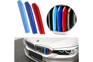 JKGROUP Clip -In Grill Inserts Grille Cover Stripes compatible with BMW Series 5 G30 G31 G38 2017-2020 9 Grilles Beams Bars M Power Sport Tech Performance Styling Tuning