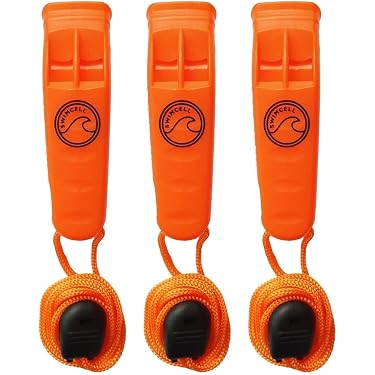 Lot De 6 Sifflets De Survie 3 Trous - Décibel élevé, Avec Cordon - Pour Randonnée, Camping, Urgences
