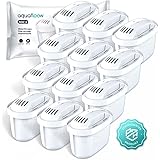 Aquafloow Maxi Set Di 12x Cartucce Filtranti Per Acqua | Adatto A Tutte Le Caraffe BRITA e DAFI Con Filtri UNIMAX | Compatibi