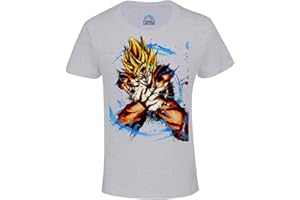 French Unicorn T-Shirt Enfant Mixte Goku Super Saiyan Kameha Dragon Ball DBZ Manga