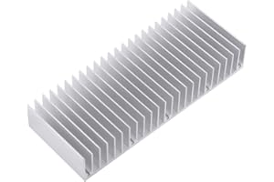 WALFRONT 1 piece aluminium heat sink/cooling fins, heat sink heat sink set, 24 teeth, 150 mm heatsink, 150 x 59 x 25 mm