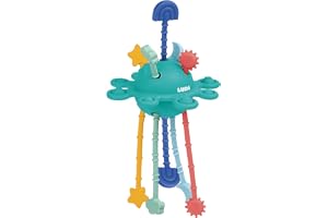 LUDI - Zippy Toy - multisensorisk stimuleringsleksak - olika texturer - ergonomisk - mjukt material - från 10 månader - lindr