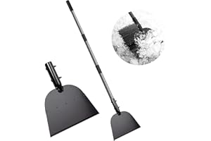 AGRDEED Flat Shovel, Snow Shovel, Ice Scraper, Snow Ice Shredder for Walkway with 136 cm Handle for Weeding, Scraping and Ice Removal, Garden Tools, Road De-icing Tools