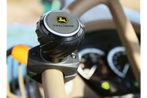 John Deere MCXFA1567 Poignée de volant avec logo noir et jaune