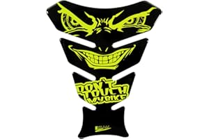 BIKE-label Paraserbatoio Evil Eyes Dont Touch My Bike giallo fluo 502860VA