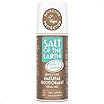 Salt Of the Earth Natural Deodorant Roll On, Vegan, Long Lasting Protection, Leaping Bunny Approved, Cosmos Approved, Made in The UK, Cloudy, Ginger & Jasmine, 75 ml