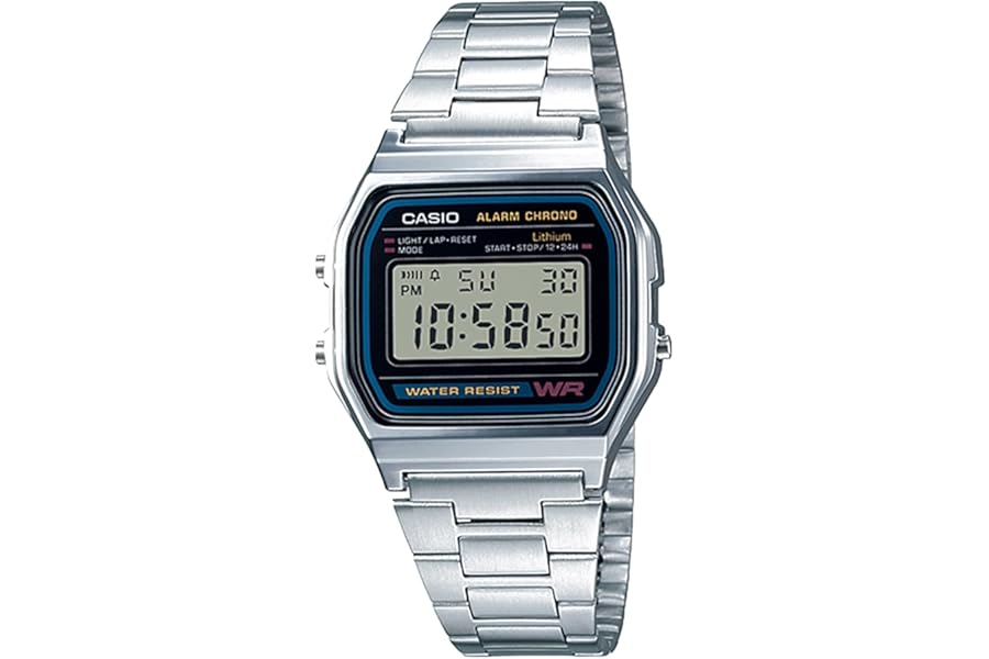 Casio Men's Digital Watch with Stainless Steel Bracelet