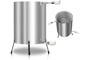 Gimisgu Ogrzewanie basenu na drewno opałowe, ogrzewanie basenu z ogniem, kociołek ze stali nierdzewnej, wiadro ogrzewane na ogień, przyłącza 32/38 mm, w 100% ze stali nierdzewnej, z ognioodporną matą