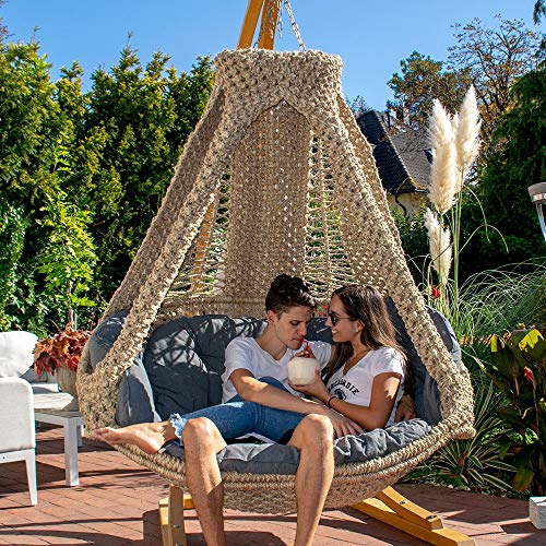 Preisvergleich Produktbild Hängesofa Nido Royal Lola-antikbraun mit Kissen (wetterfest)