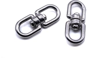 J CLARKE MARINE 2pcs Stainless steel swivel eye 5mm marine grade 316 A4 SS