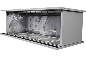 Fonowx 1/64 Scale Parking Lot Model Car with Light, Diecast Car Garage Display Case, Garage Display Case, Graffiti