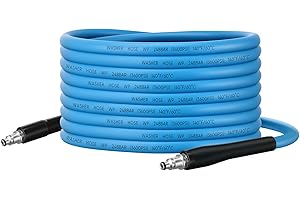 Ampvolts Tuyau Haute Pression 10M Anti-Torsion pour Bosch AQT Aquatak – 250 Bar / 3600 PSI Tuyau de Remplacement Flexible pour Nettoyeur Haute Pression, Raccord Rapide, Utilisation Tous Temps, Bleu