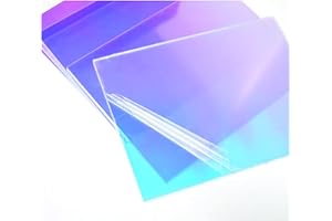 Blanks Direct LARGE Acrylic Iridescent Sheet 0.4cm Thick Splashback DIY Craft Decoration Wall Tiles Laser Rainbow Art Advertising Wedding Radient Two Sided (A3 297 x 420mm)