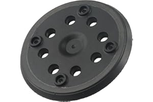 URPIZY Piatto abrasivo 125 mm 8 fori per levigatrice orbitale Bosch PEX 270 A e PEX 270 AE, chiusura in velcro ad alta densità, durevole, aspirazione polvere, nero, diametro 5 pollici