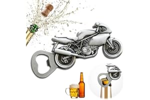 AEIOPRS Abrebotellas de Motocicleta Gris Regalos Originales para Hombres Regalos para el Día del Padre Regalos de Cumpleaños para Hombres Regalos Originales para Padre Novio Abuelo Marido
